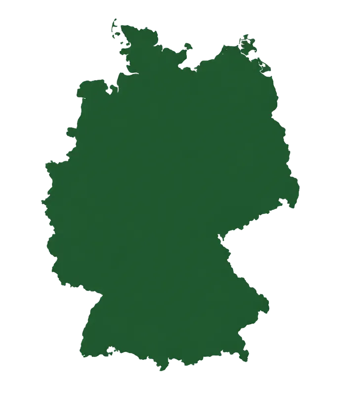 Deutschlandkarte – Einsatzgebiet deutschlandweit